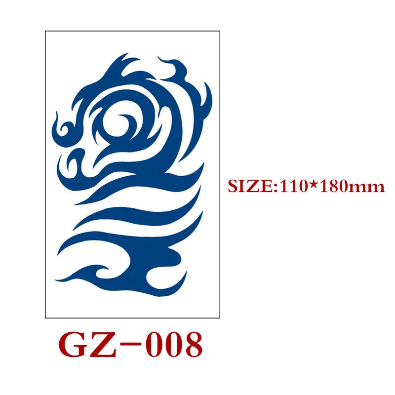 Single sheet of Juice geometric temporary tattoo stickers measuring 110mm by 180mm.