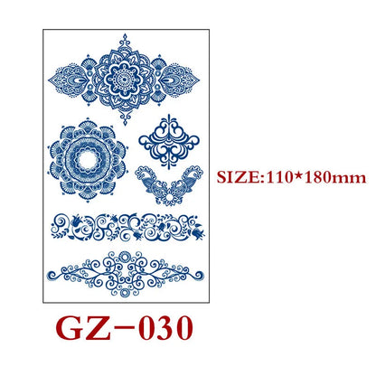 Single sheet of Juice geometric temporary tattoo stickers measuring 110mm by 180mm.