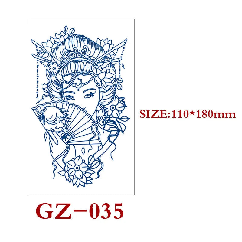 Single sheet of Juice geometric temporary tattoo stickers measuring 110mm by 180mm.