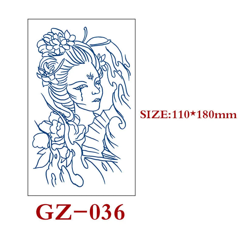 Single sheet of Juice geometric temporary tattoo stickers measuring 110mm by 180mm.