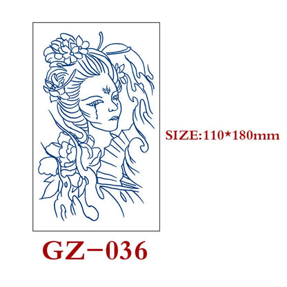Single sheet of Juice geometric temporary tattoo stickers measuring 110mm by 180mm.