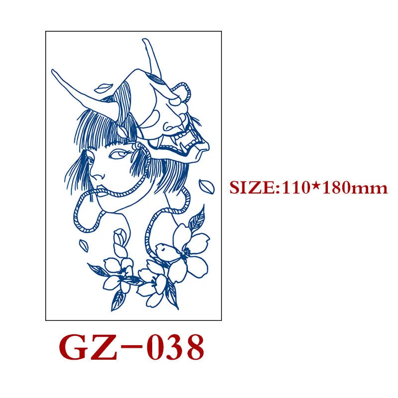 Single sheet of Juice geometric temporary tattoo stickers measuring 110mm by 180mm.