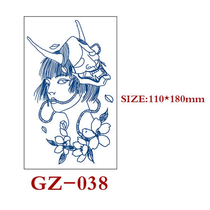 Single sheet of Juice geometric temporary tattoo stickers measuring 110mm by 180mm.
