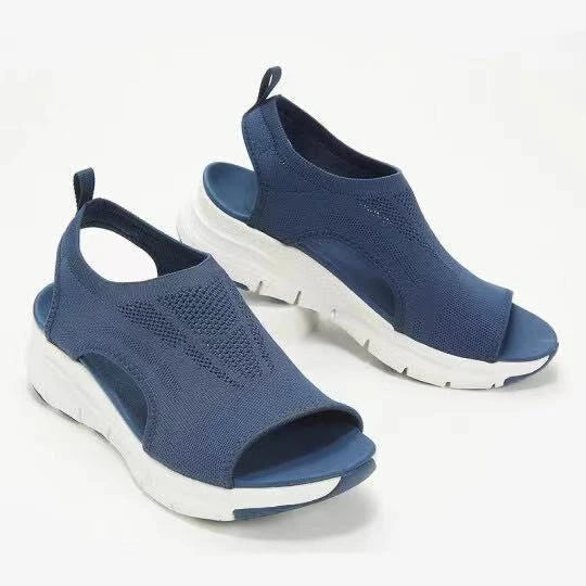 Breathable woven sandals with a fish-mouth design, available in a variety of vibrant colors