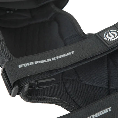Black anti-fall knee pads pair with reflective strips, grinding bag, SKH-902 racing protective gear