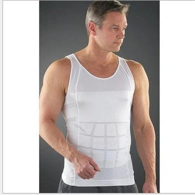 Premium linen slimming vest for men with compressive design and classic style