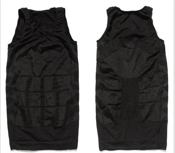 Premium linen slimming vest for men with compressive design and classic style