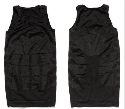 Premium linen slimming vest for men with compressive design and classic style