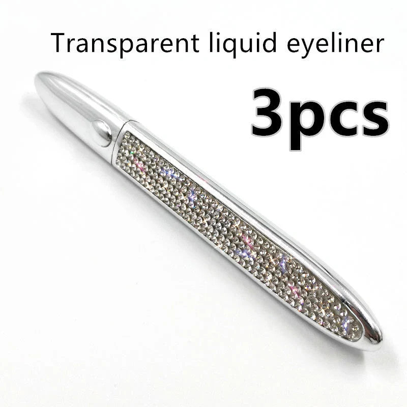 Self-adhesive false eyelashes with multicolour eyeliner for easy application and vibrant looks