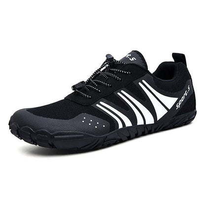 Casual quick-drying outdoor wading shoes in red, with mesh upper and rubber sole.