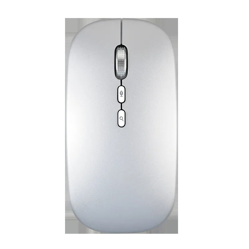 Silver wireless voice mouse with translation, 2.4GHz, 1600dpi, 112 x 60 x 26mm, wireless charging