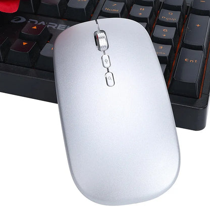 Silver wireless voice mouse with translation, 2.4GHz, 1600dpi, 112 x 60 x 26mm, wireless charging
