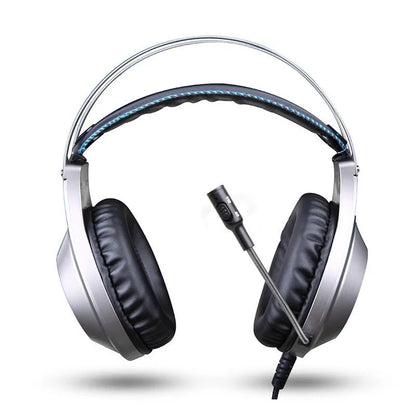 Black USB wired computer headset with microphone for PC desktop and notebook use