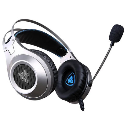 Black USB wired computer headset with microphone for PC desktop and notebook use