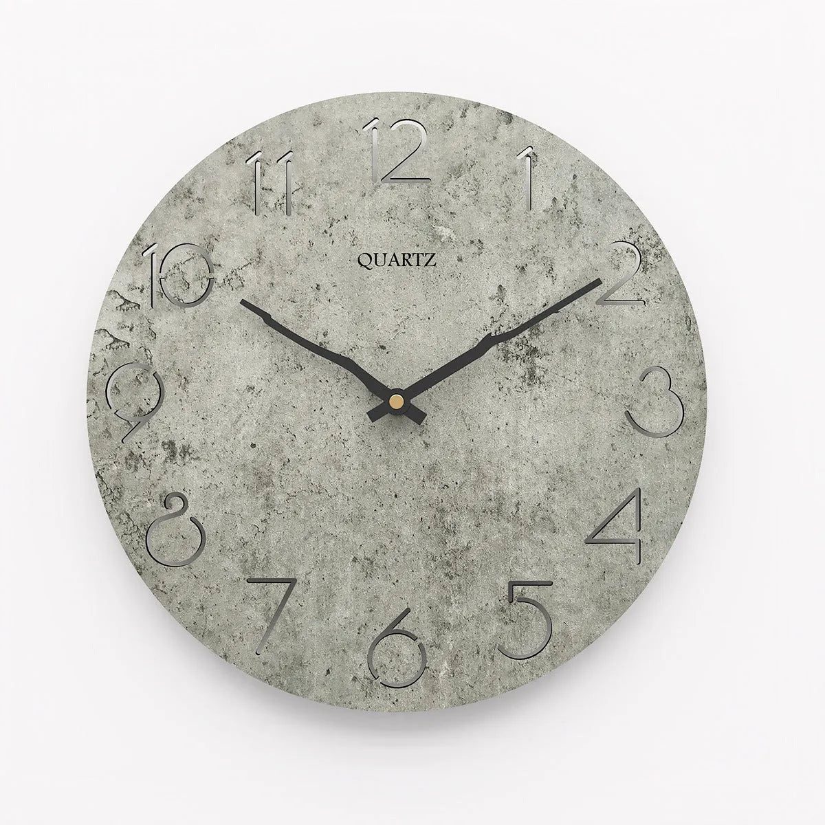 Grey European-style wall clock with single-sided design for living room