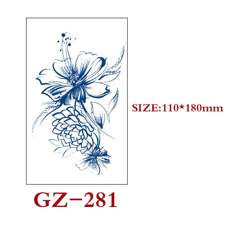 Single sheet of Juice geometric temporary tattoo stickers measuring 110mm by 180mm.