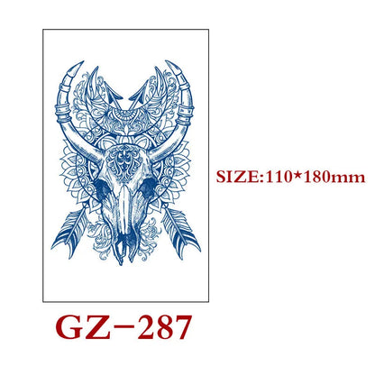 Single sheet of Juice geometric temporary tattoo stickers measuring 110mm by 180mm.