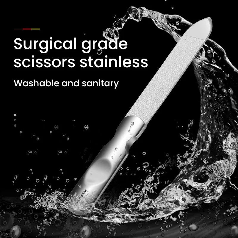 Premium double-sided nail files made of durable stainless steel with an ergonomic design for a comfortable, salon-quality manicure and pedicure experience