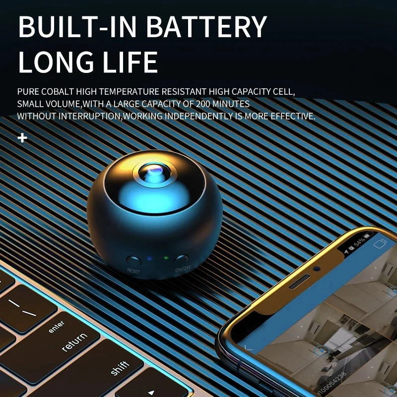 1080P HD Wifi Mini IP Camera with night vision and motion detection for home security
