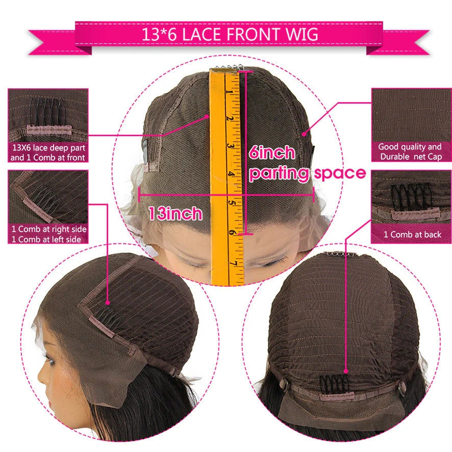 Black braided 13x6 lace front synthetic wig with 24-inch length and three distinct braids