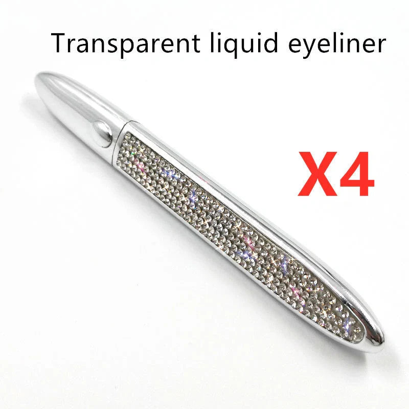 Self-adhesive false eyelashes with multicolour eyeliner for easy application and vibrant looks