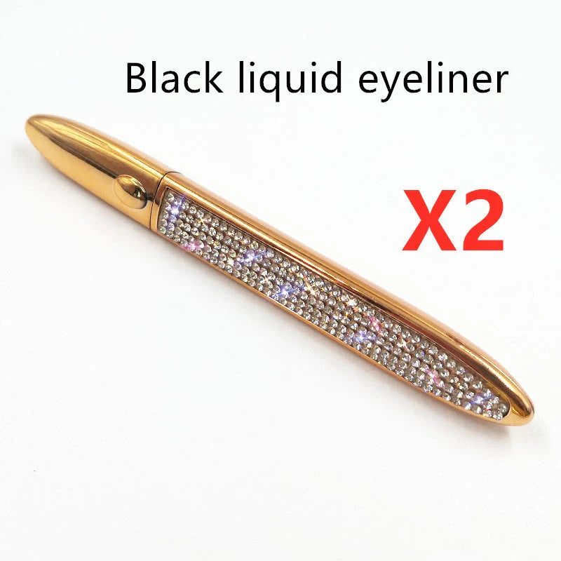 Self-adhesive false eyelashes with multicolour eyeliner for easy application and vibrant looks