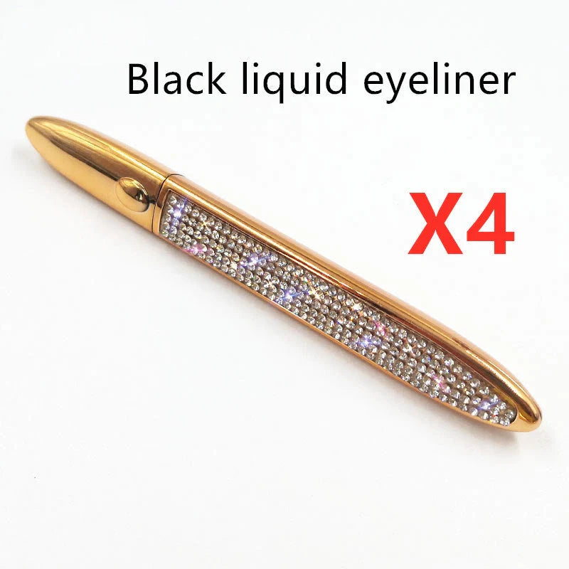 Self-adhesive false eyelashes with multicolour eyeliner for easy application and vibrant looks