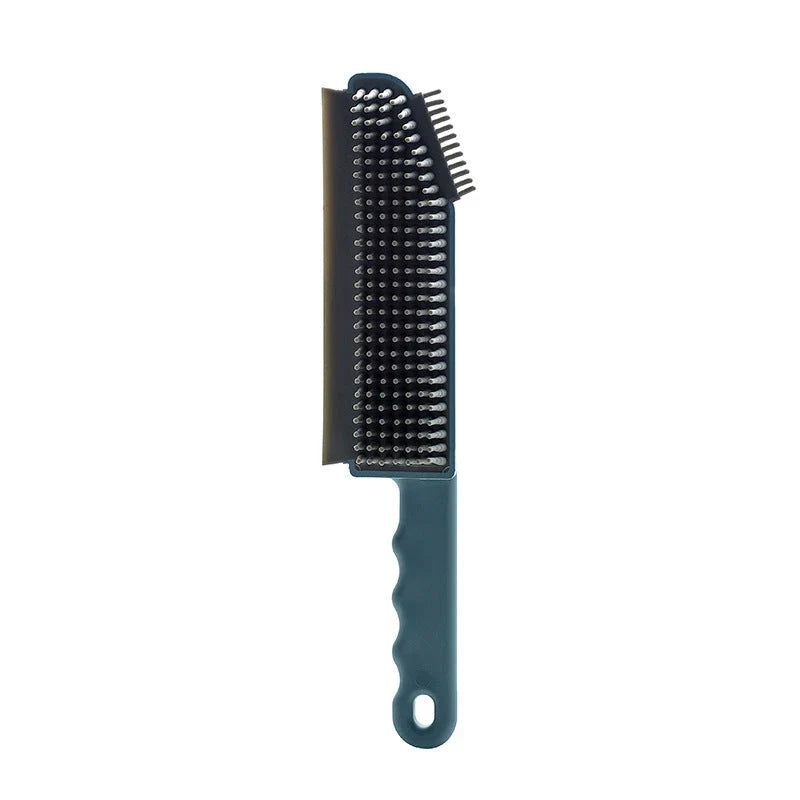 Multipurpose cleaning brush set with removable heads, soft bristles, and scraper for thorough cleaning of kitchen, bathroom, and household surfaces