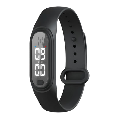 Ultrasonic electronic mosquito repellent bracelet in black, white, blue, or pink colours