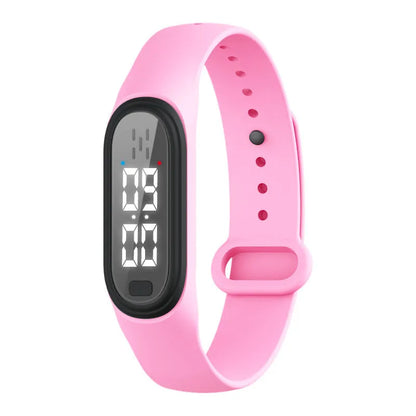 Ultrasonic electronic mosquito repellent bracelet in black, white, blue, or pink colours