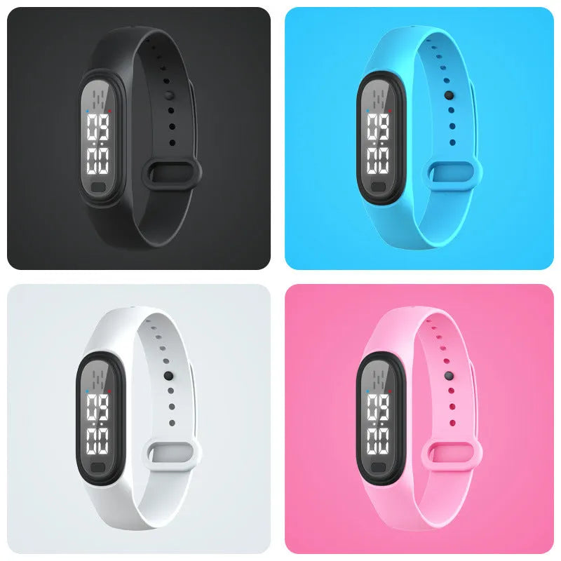Ultrasonic electronic watch mosquito repellent outdoor anti-mosquito bracelet solid form general crowd with 4 colour options black white blue pink for personal protection against insects