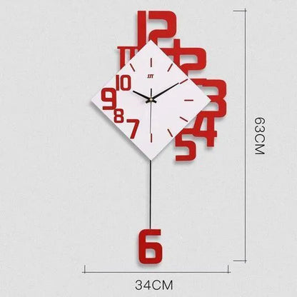 15-inch round digital LED wall clock with wooden frame in black, blue, or red colour options