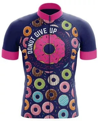 Short-sleeved bib cycling suit for men and women with moisture-wicking technology