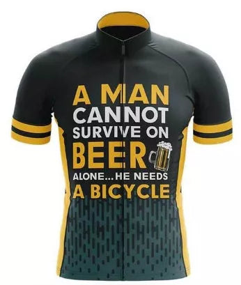 Short-sleeved bib cycling suit for men and women with moisture-wicking technology