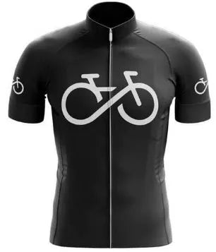 Short-sleeved bib cycling suit for men and women with moisture-wicking technology