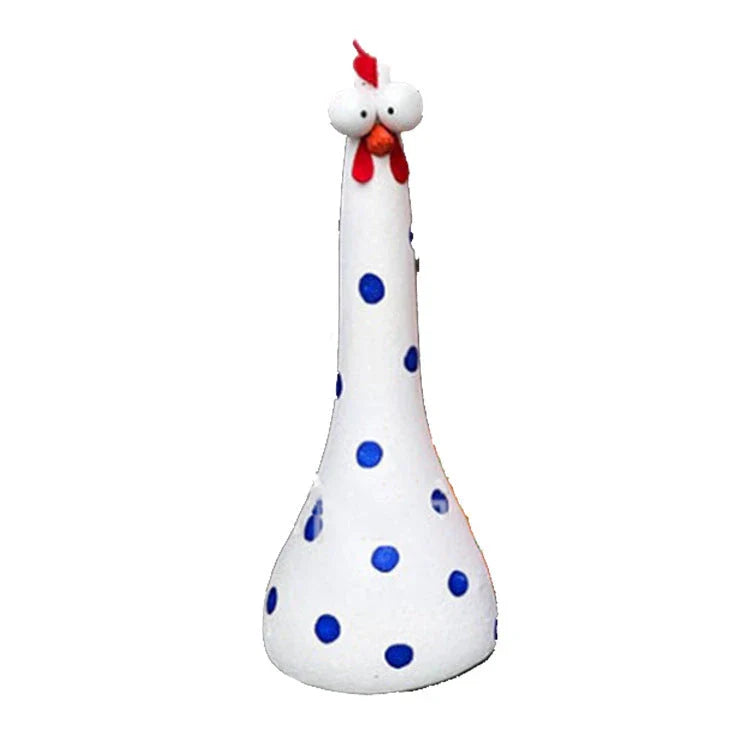 Colorful chicken garden statues made of high-quality resin, perfect for adding whimsical charm to your outdoor or indoor decor