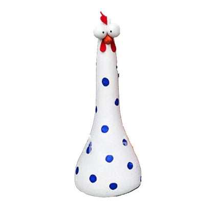 Colorful chicken garden statues made of high-quality resin, perfect for adding whimsical charm to your outdoor or indoor decor