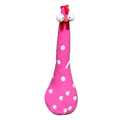 Colorful chicken garden statues made of high-quality resin, perfect for adding whimsical charm to your outdoor or indoor decor