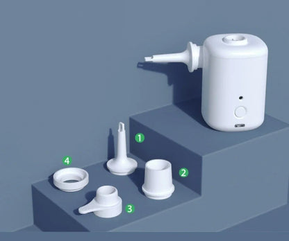 Mini Electric Inflator with USB charging for quick inflation of swimming rings and air mattresses