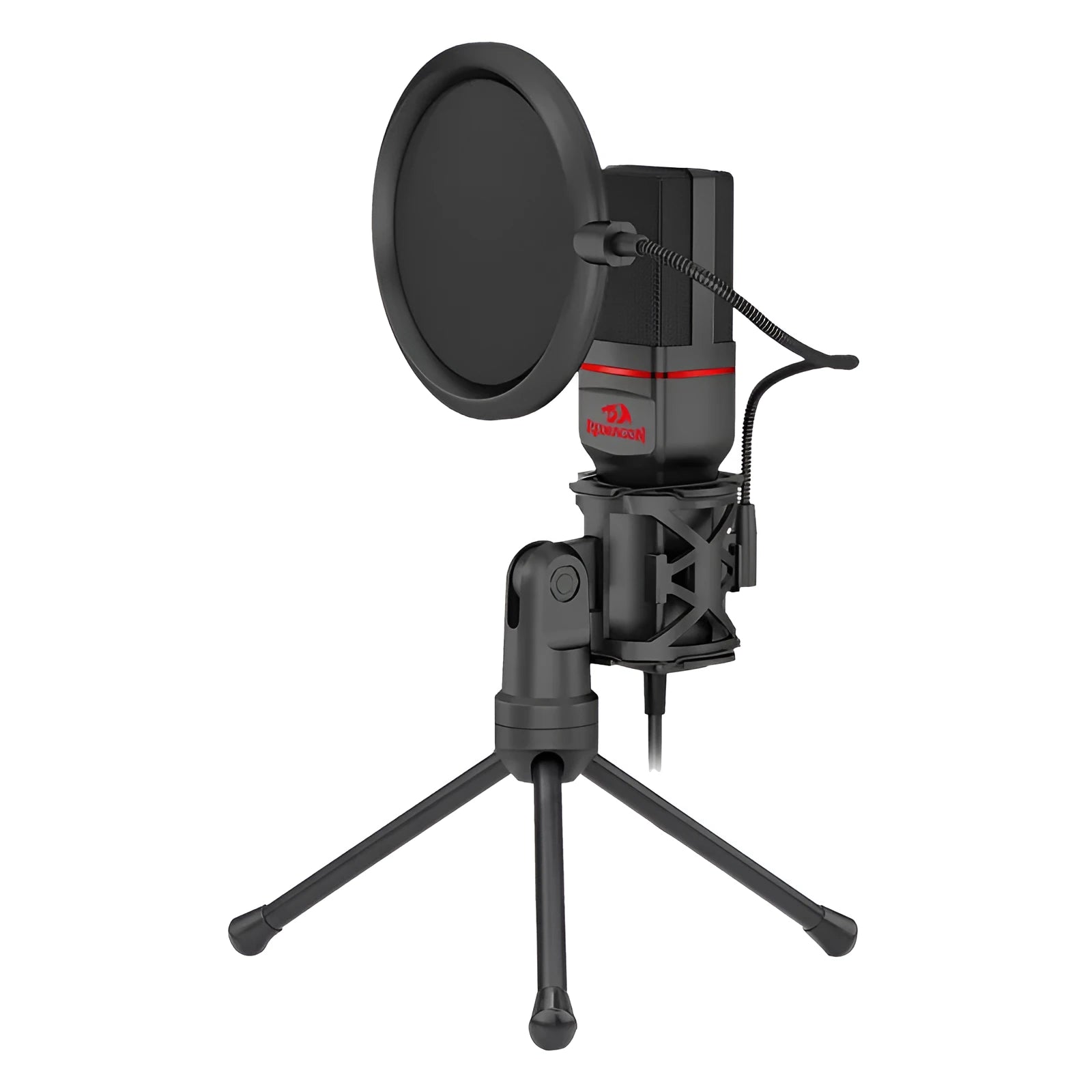 Black USB wired noise reduction microphone for live broadcast and karaoke singing