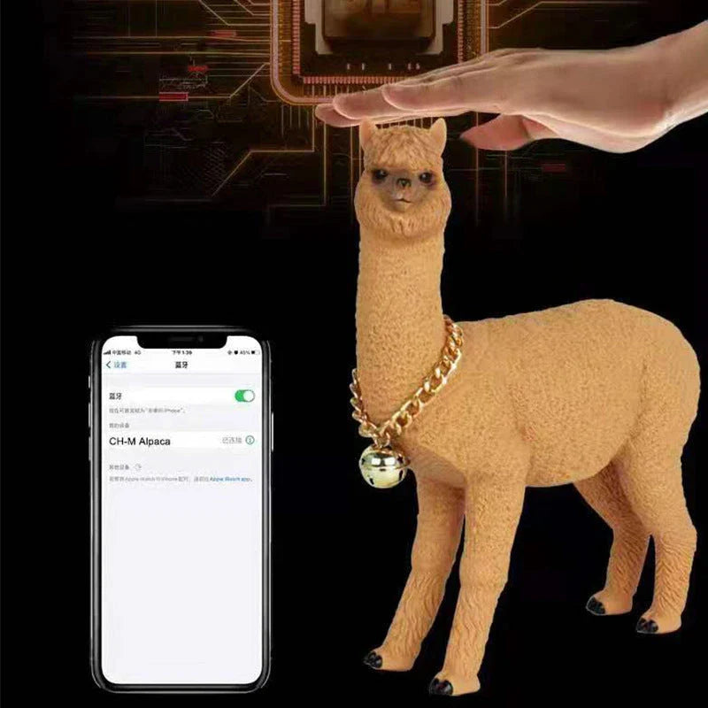 Portable Bluetooth Speaker with Alpaca Design, FM Radio, and Subwoofer for Music Streaming and Entertainment