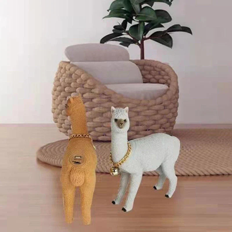 Portable Bluetooth Speaker with Alpaca Design, FM Radio, and Subwoofer for Music Streaming and Entertainment