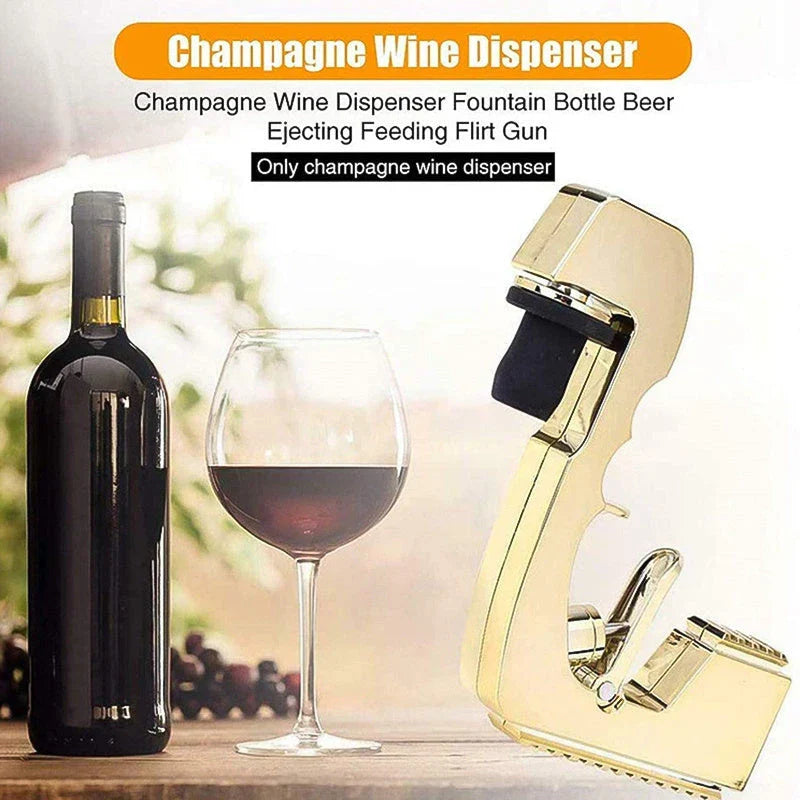 Champagne Spray Cannon - A versatile wine accessory that transforms any champagne bottle into a sparkling celebration with adjustable pressure control.