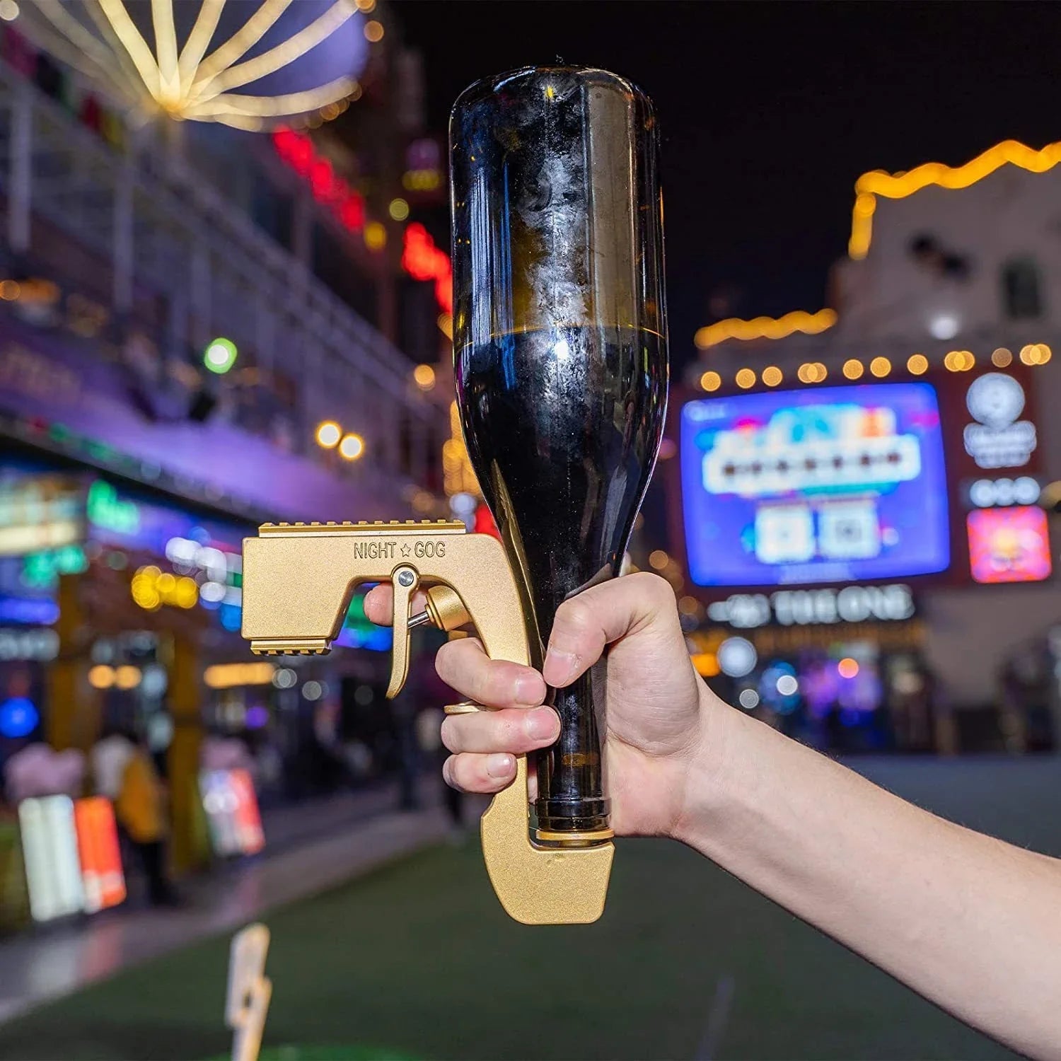 Champagne Spray Cannon - A versatile wine accessory that transforms any champagne bottle into a sparkling celebration with adjustable pressure control.