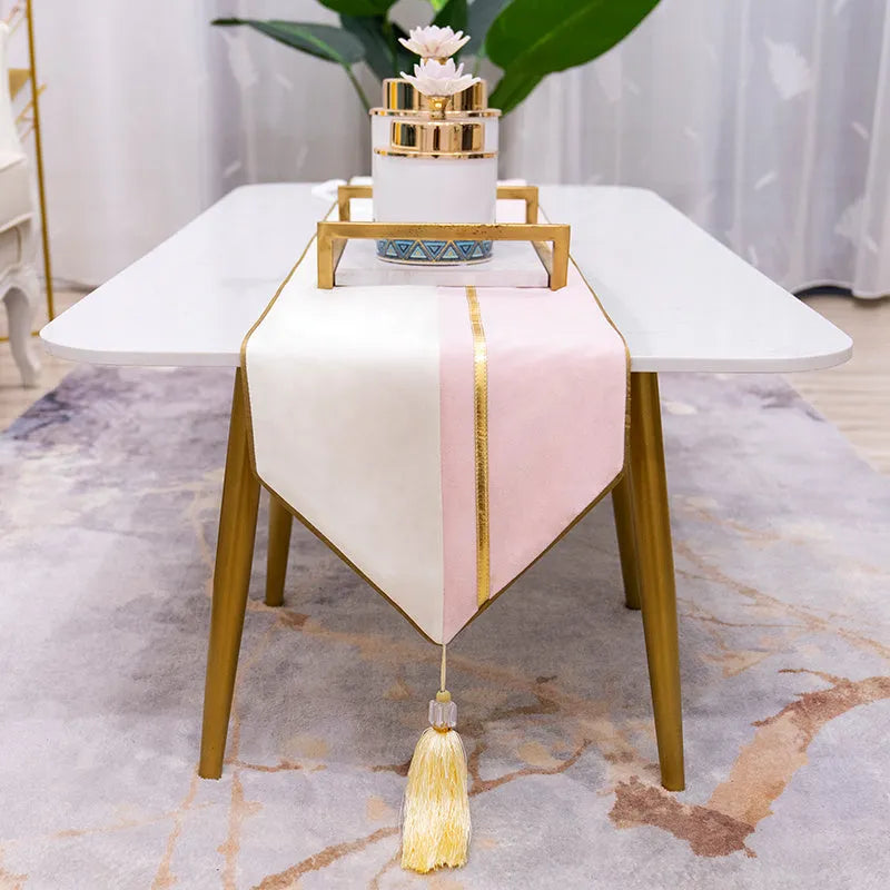 Simple Nordic Table Runner Light Luxury Coffee Table Cloth Zuofei Modern Series Table Flag in High-Precision Flannel Fabric 30x180cm or 30x200cm for Sofa Chair Bedside Modern Home Decor