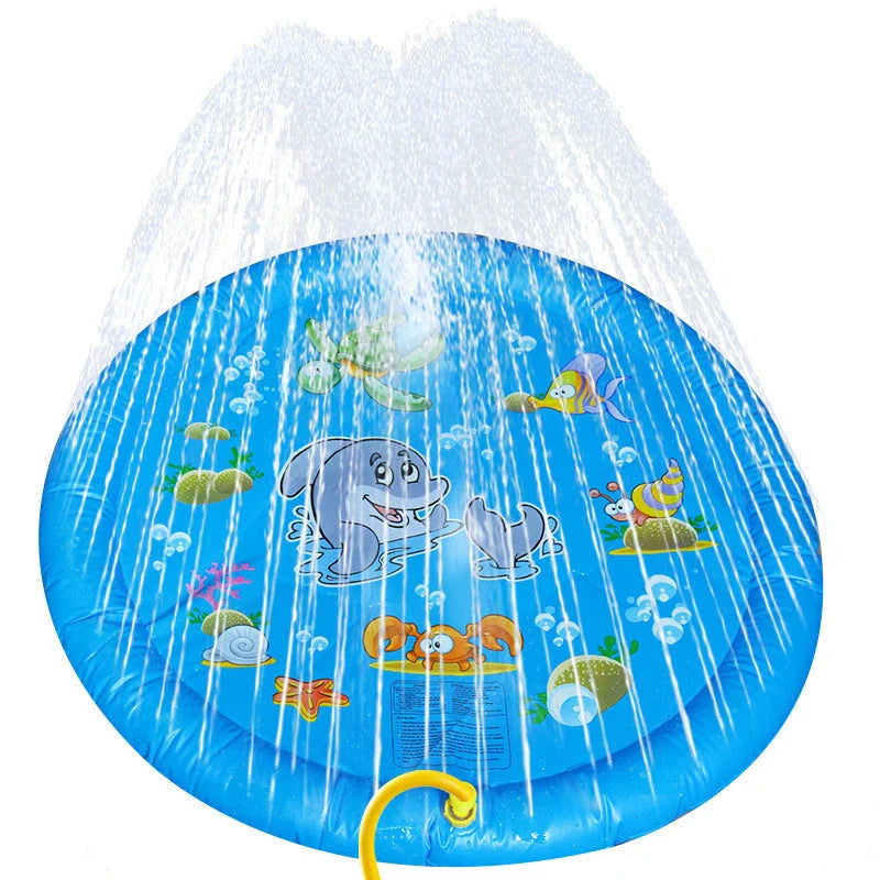 Splash Pad for Kids and Pets: Backyard Water Fun, Non-Slip, Meets Safety Standards, Versatile and Portable Design