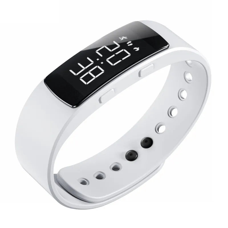 Sports digital smart bracelet watch with 40mm dial, luminous display, and 30m waterproof rating in multiple colour options