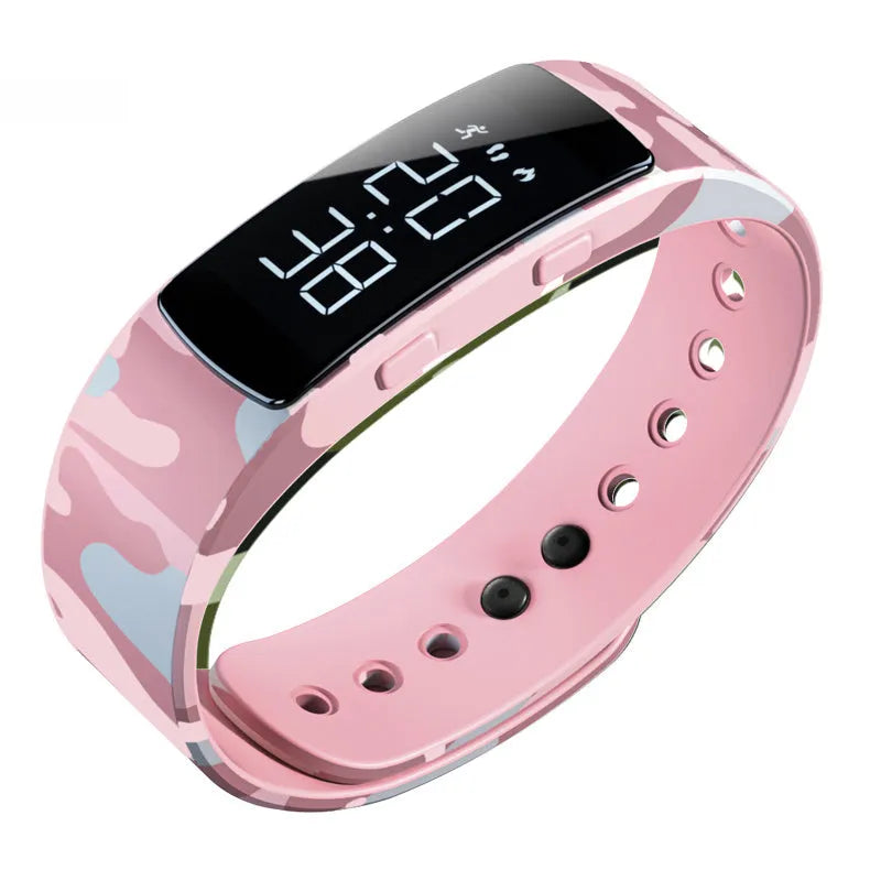 Sports digital smart bracelet watch with 40mm dial, luminous display, and 30m waterproof rating in multiple colour options