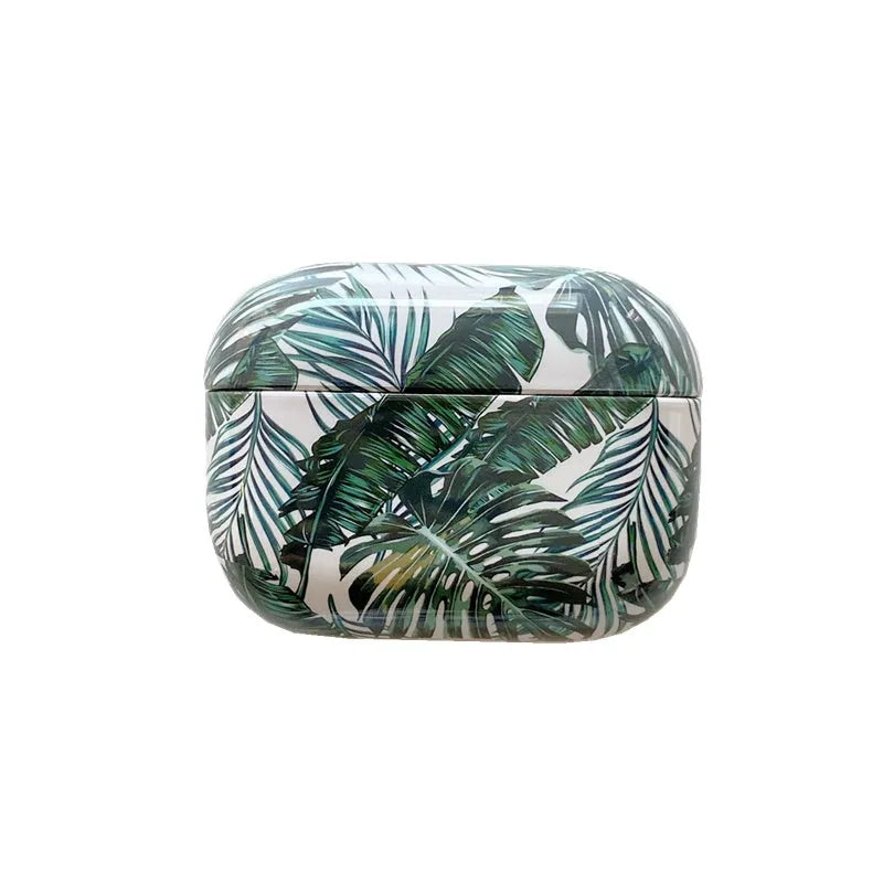 Banana leaves design AirPods case in blue and green colours for AirPods 1/2 generation and Pro models