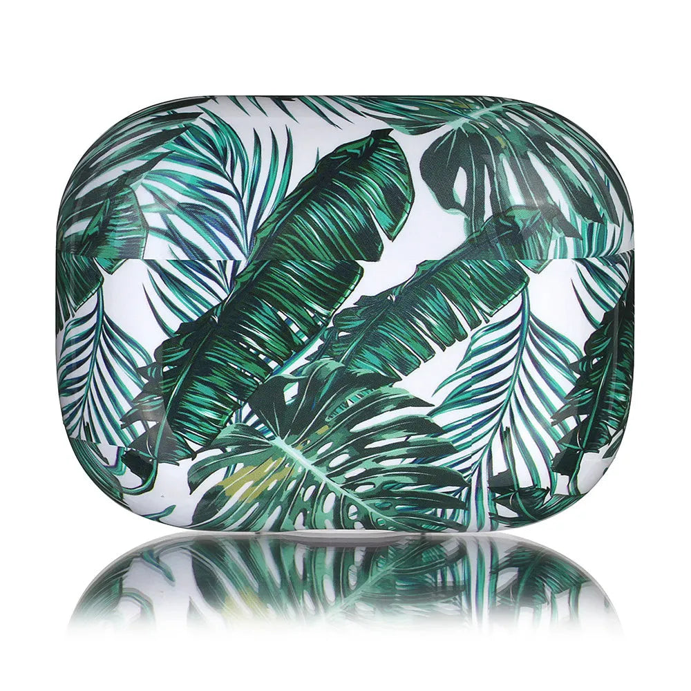Banana leaves design AirPods case in blue and green colours for AirPods 1/2 generation and Pro models
